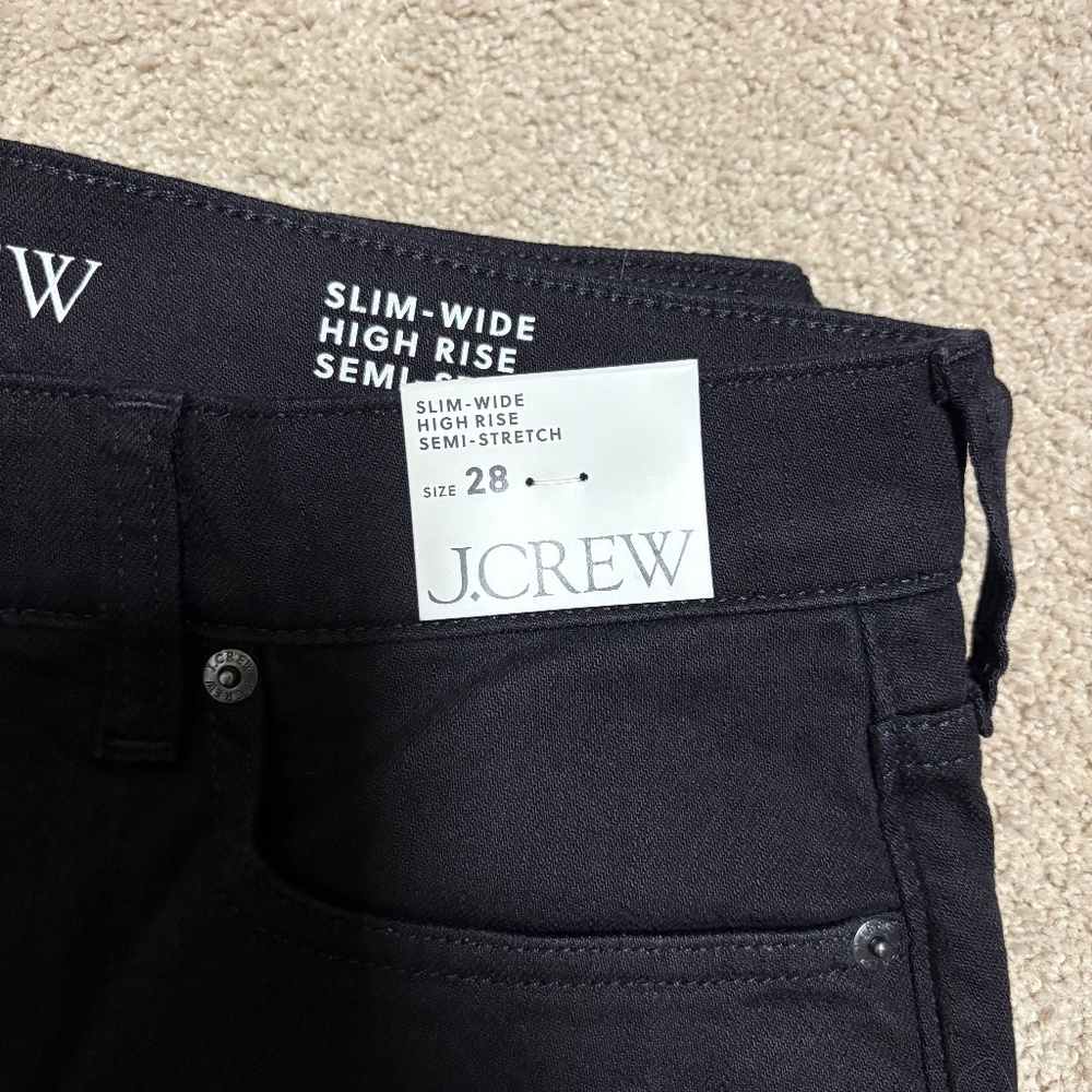J. Crew Slim-Wide High Rise Semi-Stretch 28 - Picture 7 of 8